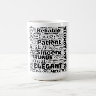 Taurus Zodiac Ord Cloud inspiration Kaffemugg