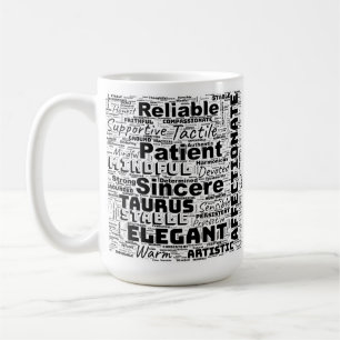 Taurus Zodiac Ord Cloud inspirationskaffe Mugg