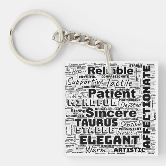 Taurus Zodiac Ord Cloud-inspirationskedjan (Framsidan)