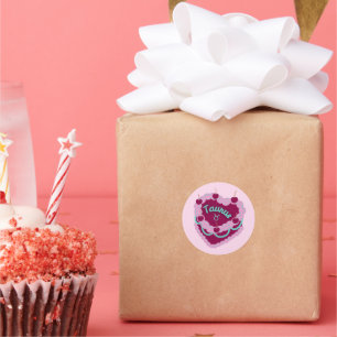 Taurus Zodiac Pastel Heart Birthday Cake Runt Klistermärke
