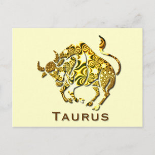 Taurus Zodiac Poscard Vykort