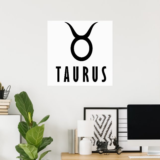 Taurus zodiac poster (Hemmakontoret)