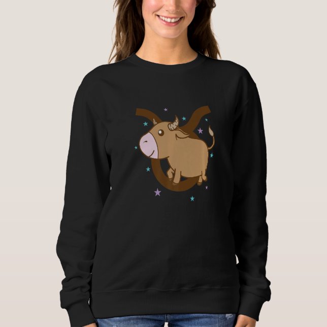Taurus Zodiac Sign as Animal Horoscope T Shirt (Framsida)