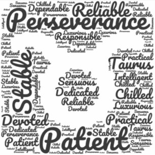 Taurus Zodiac Sign Black Klistermärken