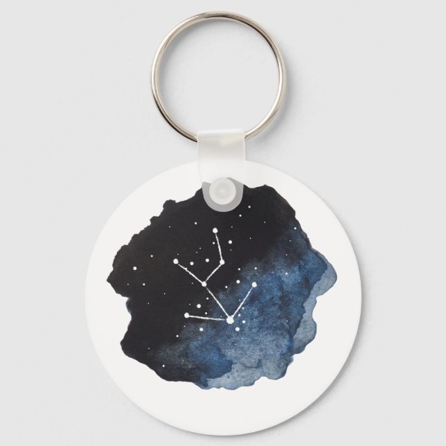 Taurus Zodiac Sign Constellation Star Galaxy Nyckelring (Framsida)