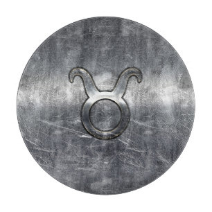 Taurus Zodiac Sign Grunge Distress Silver Stil