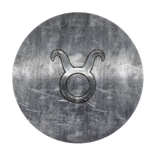 Taurus Zodiac Sign Grunge Distress Silver Stil (Framsidan)