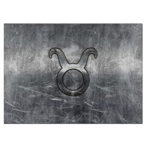 Taurus Zodiac Sign Grunge Distress Silver Stil