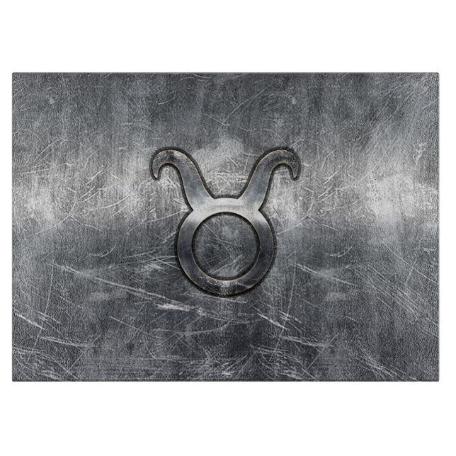 Taurus Zodiac Sign Grunge Distress Silver Stil (Framsidan)