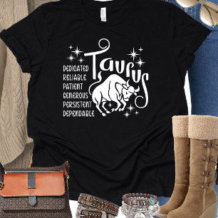 Taurus Zodiac Sign Horoscope Personality Traits T Shirt