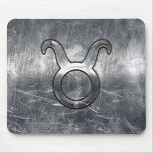 Taurus Zodiac Sign Silver Grunge Distress Stil Musmatta
