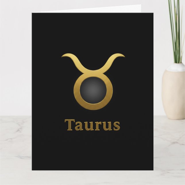 Taurus Zodiac Sign / Tarjeta Tauro Kort (Framsida)