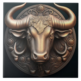 Taurus Zodiac Sign Taurus Horoscope Ceramic Tile Kakelplatta