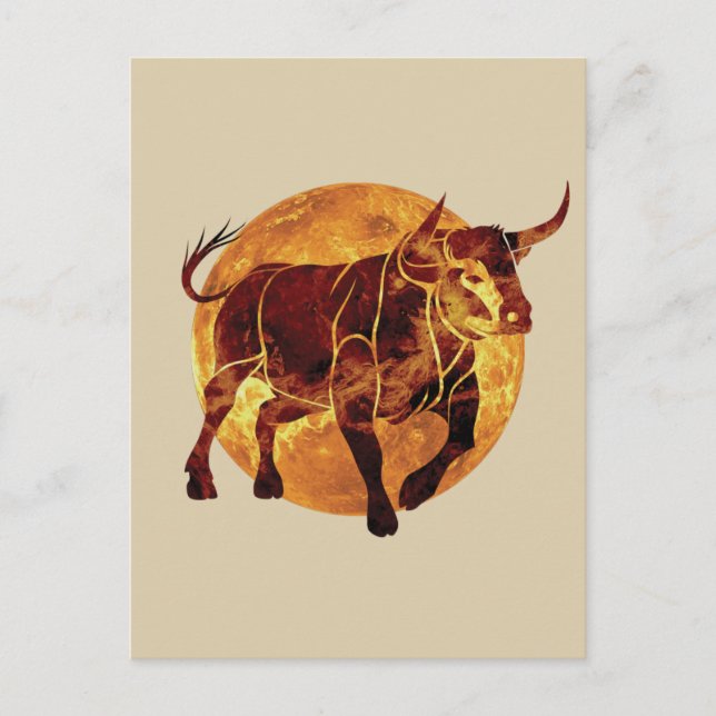 Taurus Zodiac-signaturpil Vykort (Framsida)