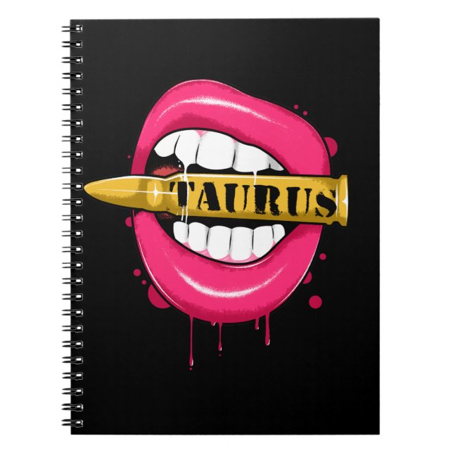 Taurus Zodiac Signera Birthday April May Anteckningsbok (Framsidan)