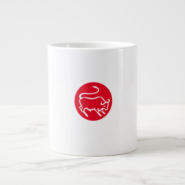 Taurus Zodiac signerar modern Minimalist Plain Ele Jumbo Mugg (Framsidan)