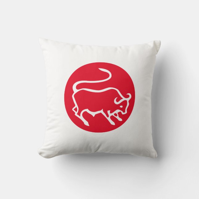 Taurus Zodiac signerar modern Minimalist Plain Ele Kudde (Framsida)