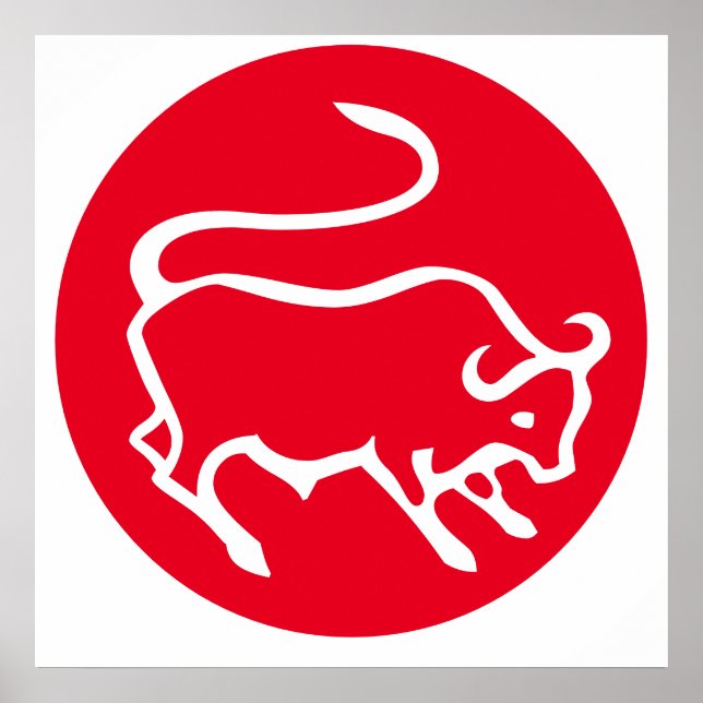 Taurus Zodiac signerar modern Minimalist Plain Ele Poster (Framsidan)