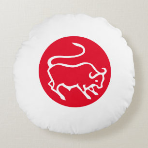 Taurus Zodiac signerar modern Minimalist Plain Ele Rund Kudde