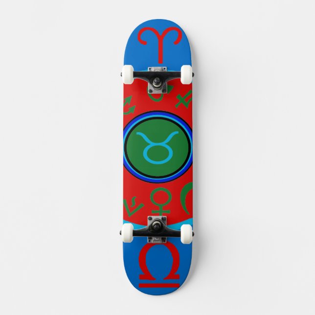 Taurus Zodiac Skateboard Bräda 19,5 Cm (Framsida)