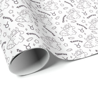 Taurus Zodiac Slumber - Sömnig Bunny & Stars Presentpapper