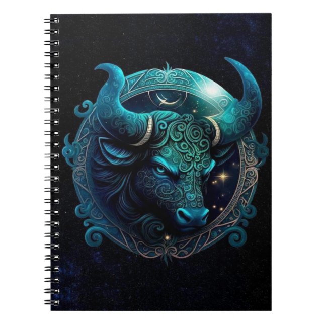 Taurus Zodiac Spiral bärbar dator Anteckningsbok (Framsidan)