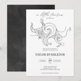 Taurus Zodiac Stjärntecken Astrology Baby Shower Inbjudningar