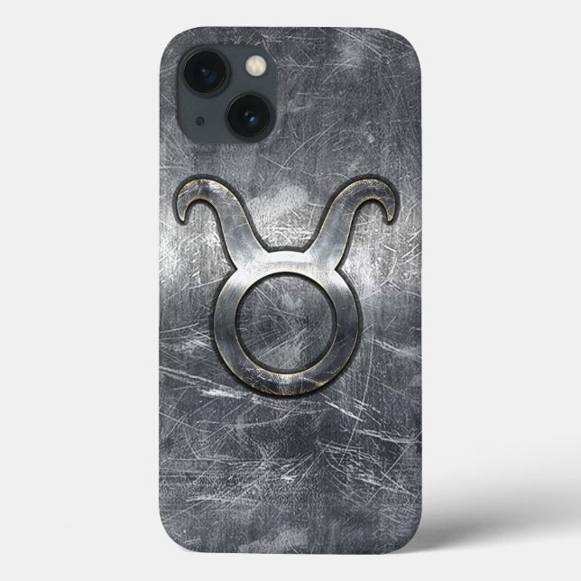 Taurus Zodiac Symbol i Grunge Distress Stil (Baksida)