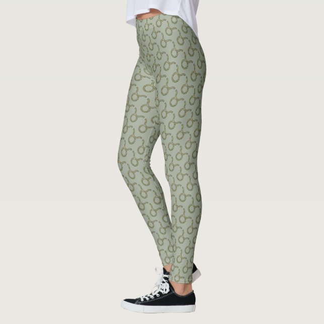 Taurus Zodiac Symbol Inslag av Kenneth Yoncich Leggings (Vänster)