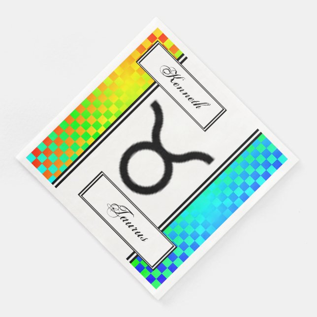 Taurus Zodiac Symbol Standard av Kenneth Yoncich Pappersservett (Hörn)
