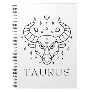 Taurus Zodiac-tecken - akstrologi Anteckningsbok