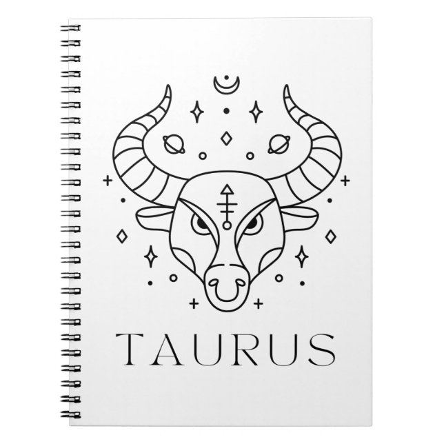 Taurus Zodiac-tecken - akstrologi Anteckningsbok (Framsidan)
