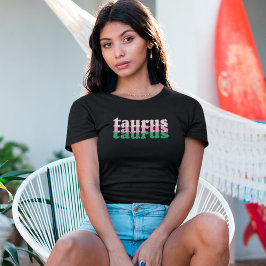 Taurus Zodiac-tecken | Grönt Power Färg T Shirt