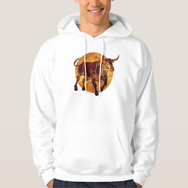 Taurus Zodiac-tecken Hoodie (Framsida)