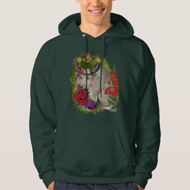 Taurus Zodiac-tecken Hoodie (Framsida)
