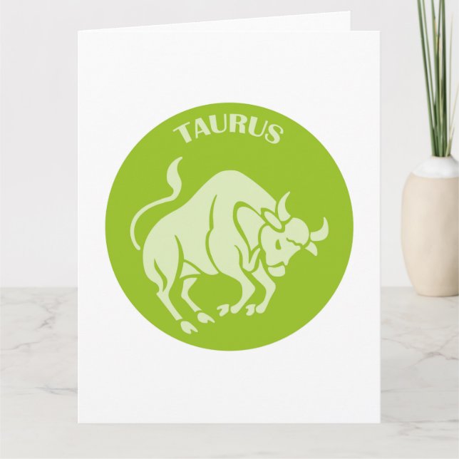 Taurus, Zodiac-tecken, Horoscope, Astrologi Kort (Framsida)