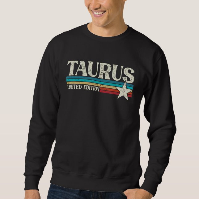 Taurus Zodiac-tecken Lång Ärmad Tröja (Framsida)