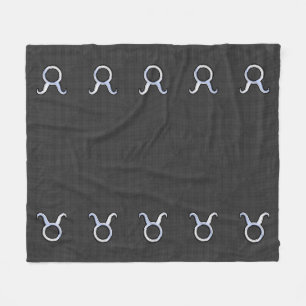 Taurus Zodiac-tecken på kolfiber Stil Fleecefilt
