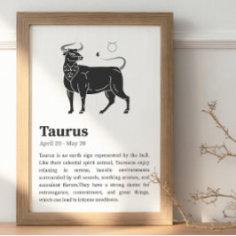Taurus Zodiac-tecken poster
