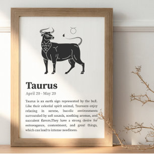Taurus Zodiac-tecken poster