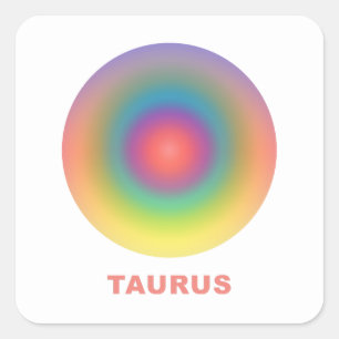 Taurus Zodiac-tecken Snyggt övertoning Fyrkantigt Klistermärke