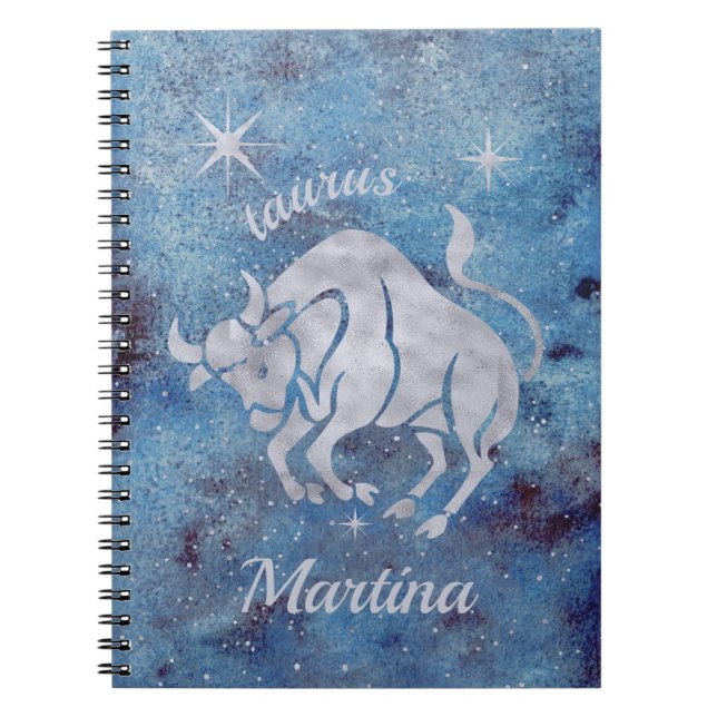 Taurus Zodiac-tecken Spiral-anteckningsbok Anteckningsbok (Framsidan)
