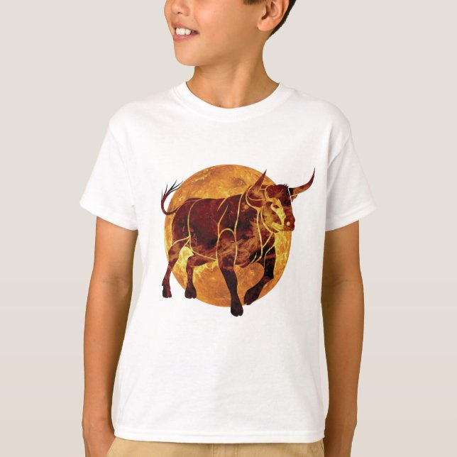 Taurus Zodiac-tecken T Shirt (Framsida)
