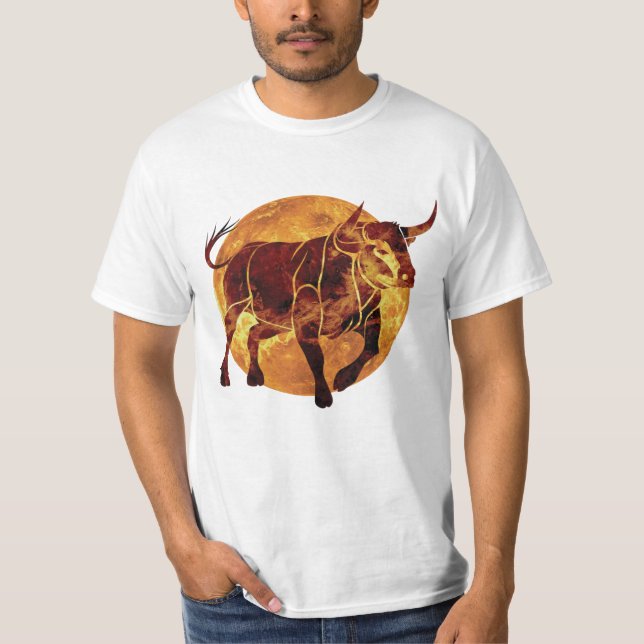 Taurus Zodiac-tecken T Shirt (Framsida)