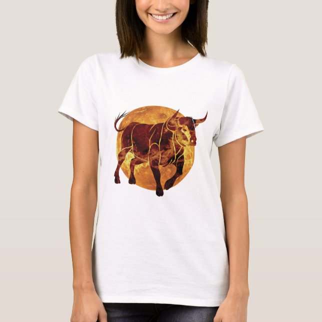 Taurus Zodiac-tecken T Shirt (Framsida)