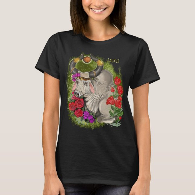 Taurus Zodiac-tecken T-Shirt (Framsida)