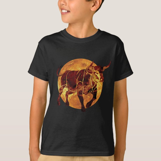 Taurus Zodiac-tecken T Shirt (Framsida)