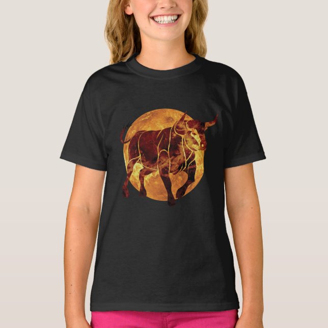 Taurus Zodiac-tecken T Shirt (Framsida)