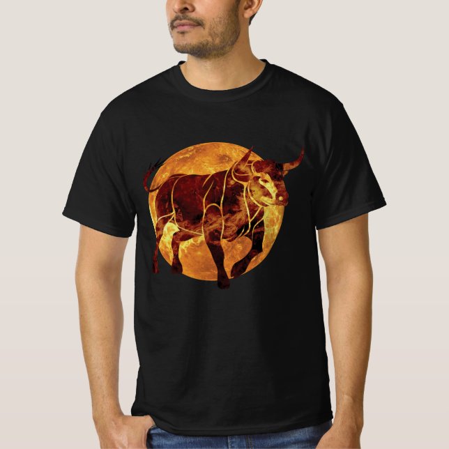 Taurus Zodiac-tecken T Shirt (Framsida)