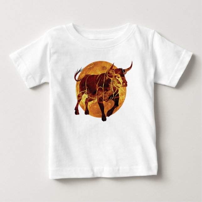 Taurus Zodiac-tecken T Shirt (Framsida)